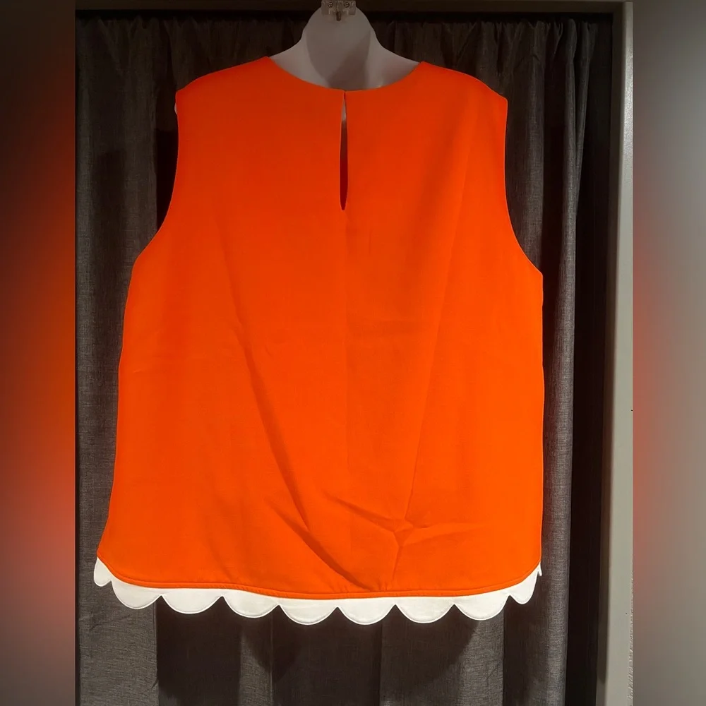 Victoria Beckham for Target 2X Orange/White with Scalloped detail good condition - Picture 2 of 5